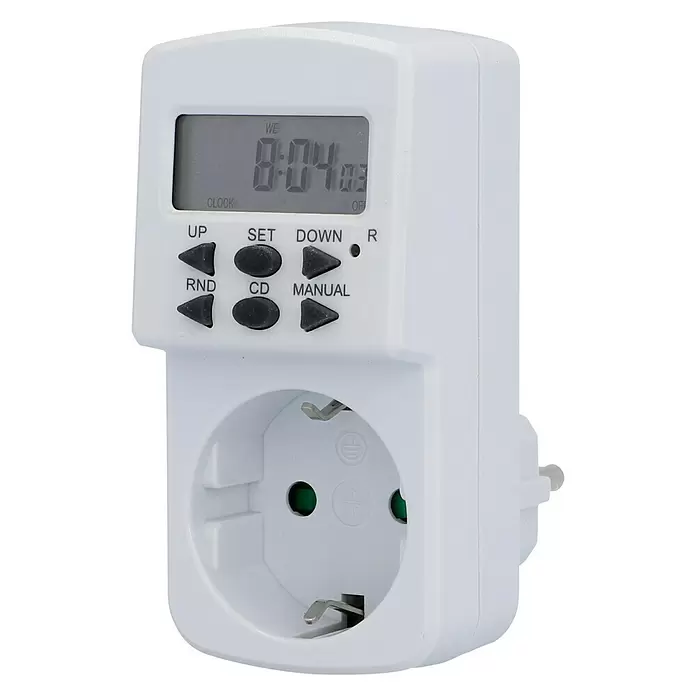 REV Temporizador - Digital, Potencia de conexión máx.: 1.800 W - Vista angular