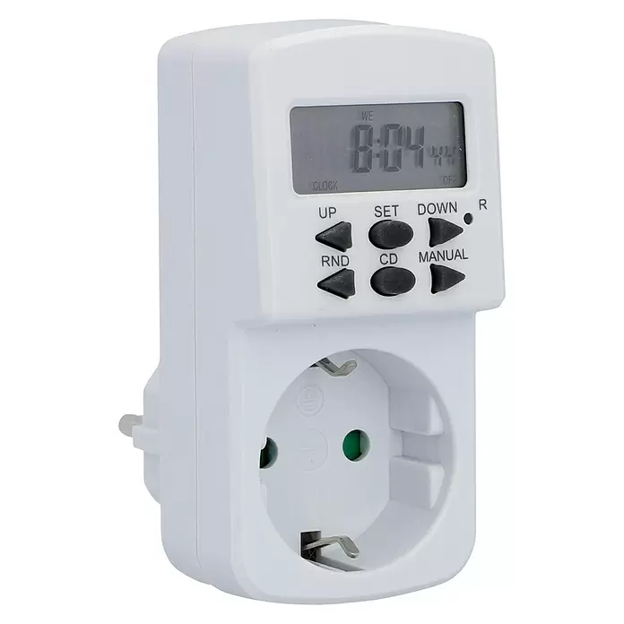 REV Temporizador - Digital, Potencia de conexión máx.: 1.800 W - Vista angular