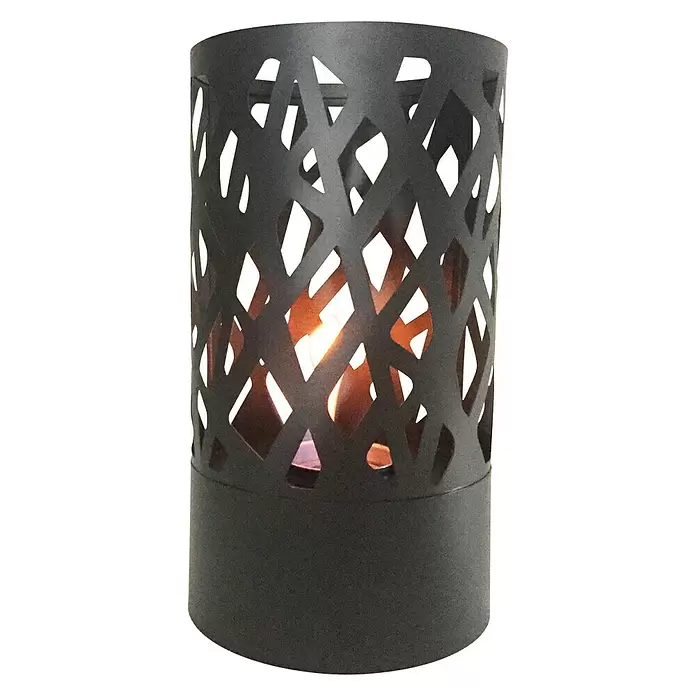 Purline Chimenea de bioetanol Amaltea - 18 x 18 x 33 cm, Negro - Vista frontal