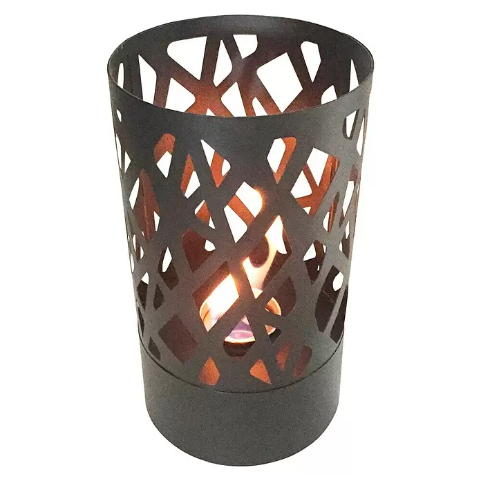 Purline Chimenea de bioetanol Amaltea - 18 x 18 x 33 cm, Negro - Vista frontal