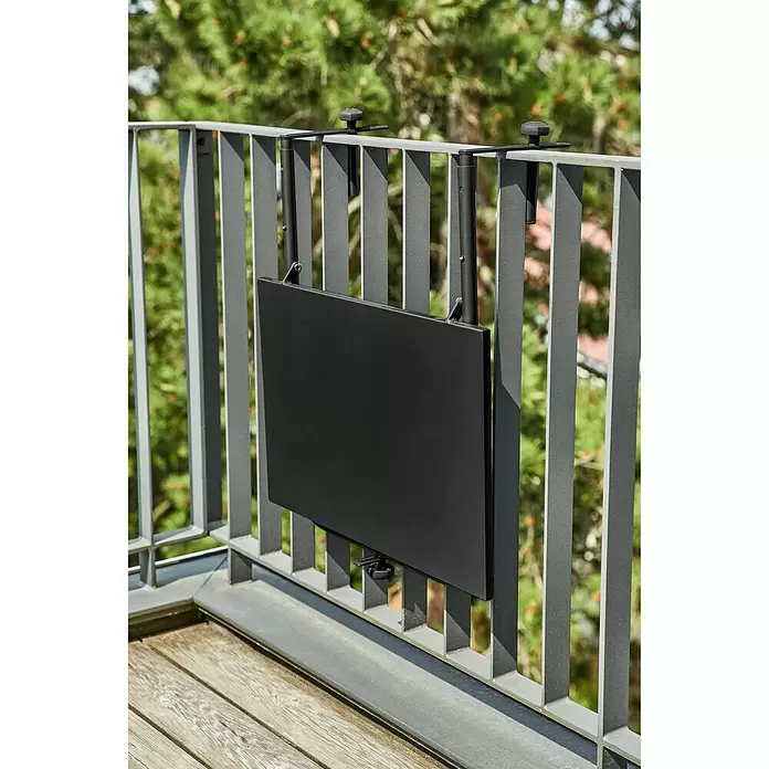 Sunfun Melina Balkon-Hängetisch - L x B: 62 x 60 cm, Schwarz, Klappbar - Stimmungsaufnahme