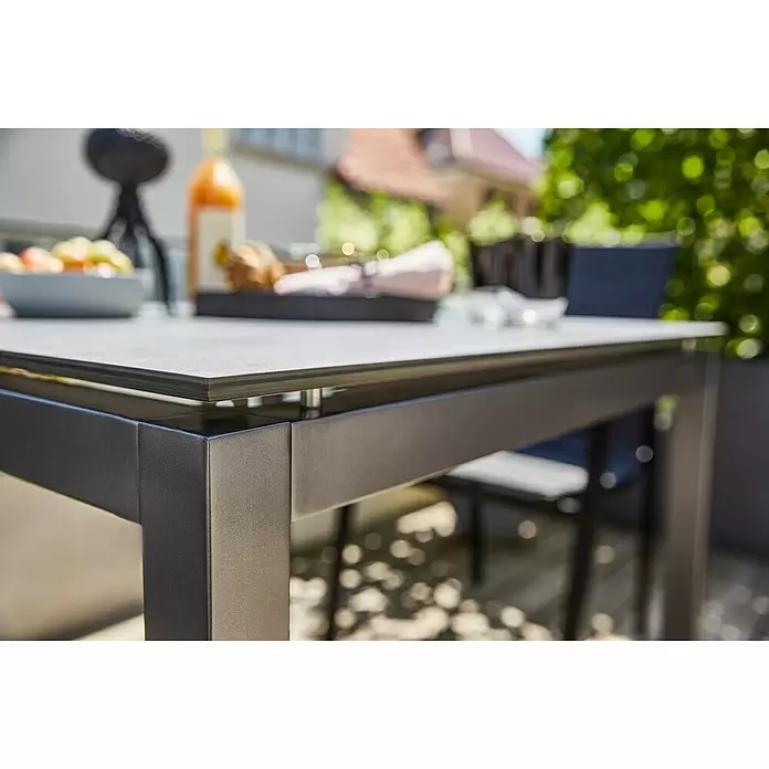 Sunfun Melina Vrtni stol - D x Š x V: 90 x 90 x 74 cm, Visokotlačno prešani laminat (HPL), Crne boje - Živopisni prikaz
