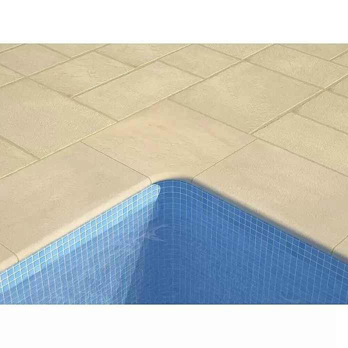 SAS Domus Spa Beckenrandstein-Set - L x B x S: 60 x 30 x 3,5 cm, Geeignet für: Pools, Material: Beton, Farbe: Crema - Stimmungsaufnahme