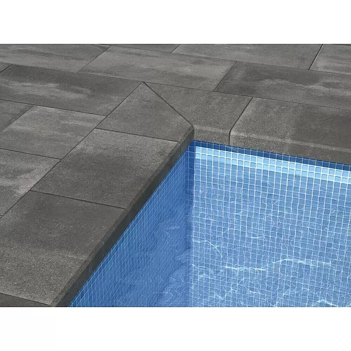 SAS Tessera Beckenrandstein-Set - L x B x S: 50 x 35,5 x 6 cm, Geeignet für: Pools, Material: Beton, Farbe: Anthrazit - Stimmungsaufnahme
