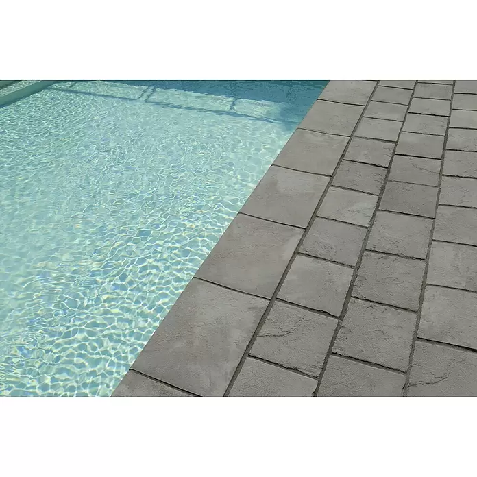 SAS Domus Beckenrandstein-Set - L x B x S: 40 cm x 37 mm x 6,5 cm, Geeignet für: Pools, Material: Beton, Farbe: Pirenos - Stimmungsaufnahme