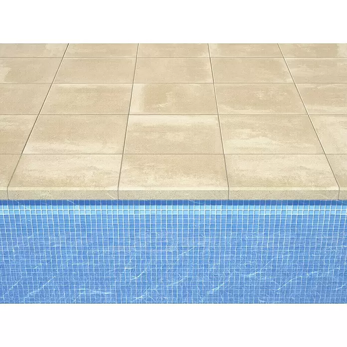 SAS Tessera Beckenrandstein-Set - L x B x S: 50 x 35,5 x 6 cm, Geeignet für: Pools, Material: Beton, Farbe: Arena - Stimmungsaufnahme