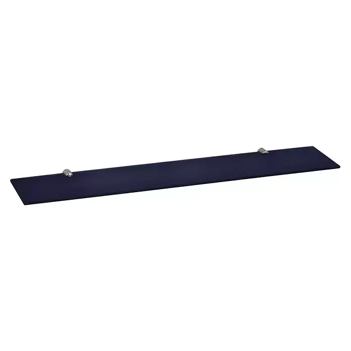 Estante de vidrio - L x An x Al: 60 x 12 x 0,6 cm, Vidrio, Azul - Vista angular