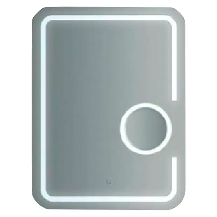 Aquaart Ogledalo s LED rasvjetom Tiffany - 60 x 80 cm, Touchscreen - Pogled sprijeda