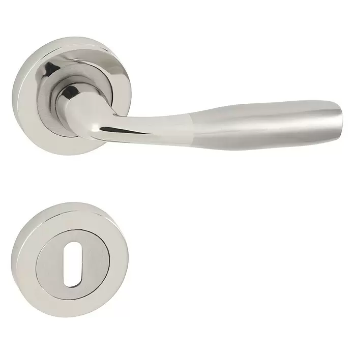 Set kvaka za vrata Akasya - Standardna brava za sobna vrata, Aluminij - Pogled sprijeda