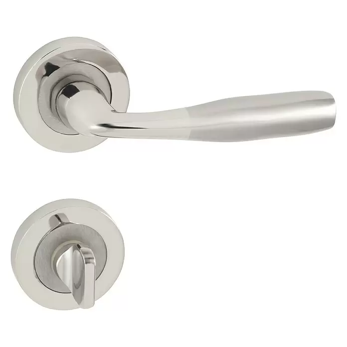 Set kvaka za kupaonicu Akasya - Aluminij, Srebrne boje - Pogled sprijeda