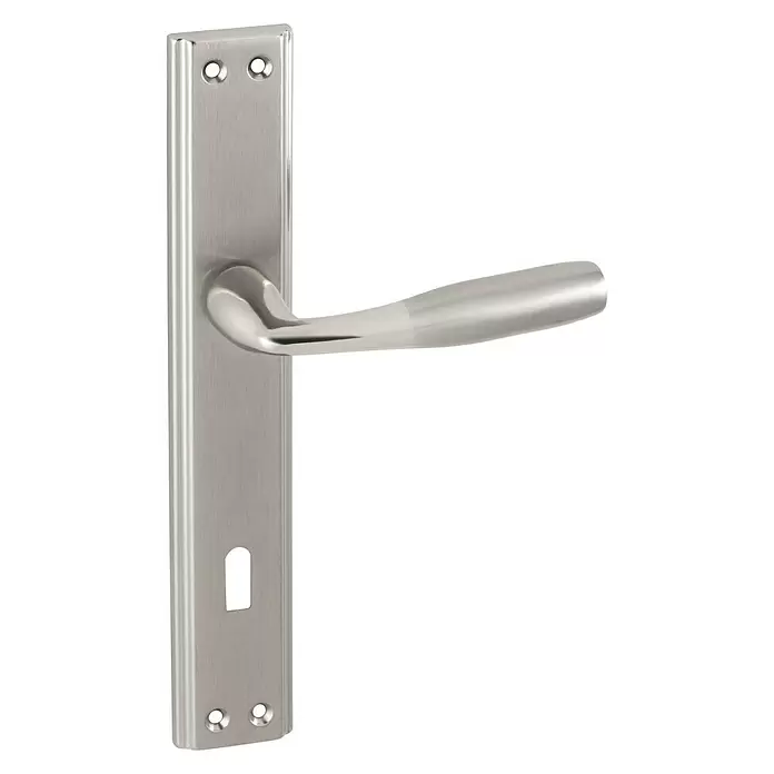 Set kvaka za vrata Akasya - Standardna brava za sobna vrata, Aluminij - Pogled sprijeda