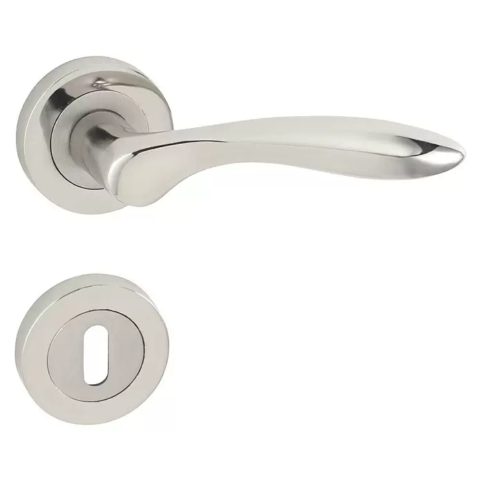 Set kvaka za vrata Dicle - Standardna brava za sobna vrata, Aluminij - Pogled sprijeda