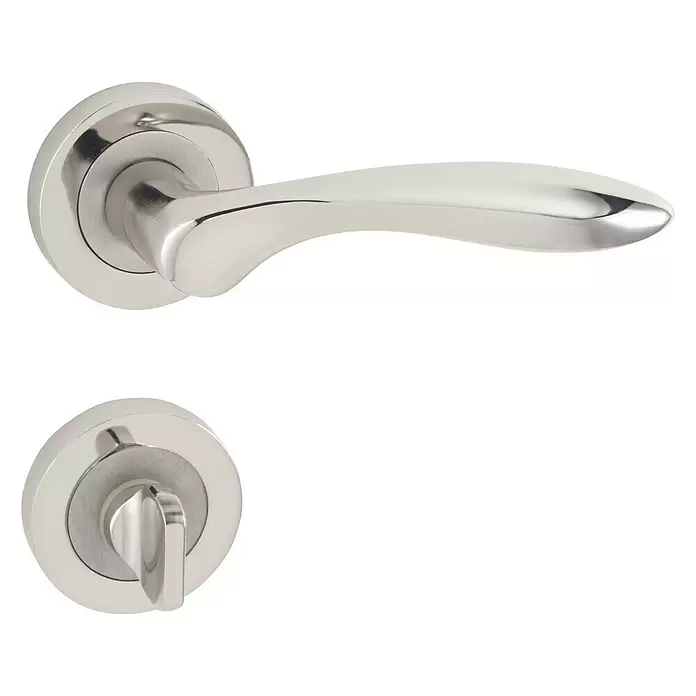 Set kvaka za kupaonicu Dicle - Aluminij, Srebrne boje - Pogled sprijeda