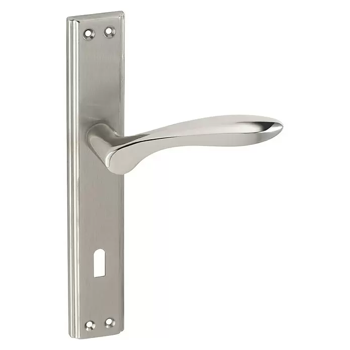 Set kvaka za vrata Dicle - Standardna brava za sobna vrata, Aluminij - Pogled sprijeda