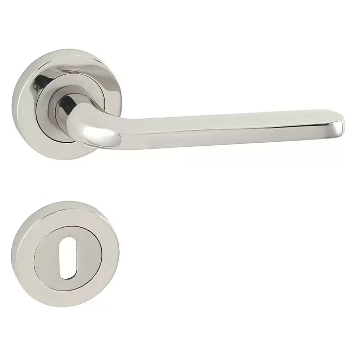 Set kvaka za vrata Lana - Standardna brava za sobna vrata, Aluminij - Pogled sprijeda