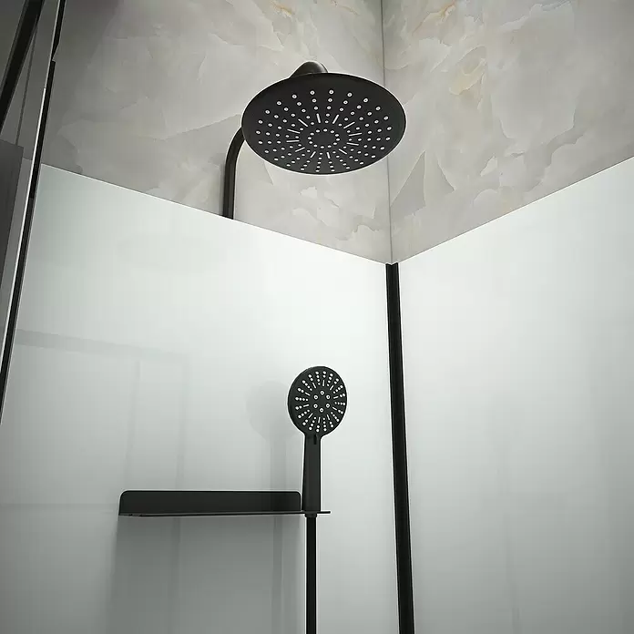 Komplettdusche Graphic 110 - 80 x 110 x 230 cm, Weiß/Schwarz - Stimmungsaufnahme