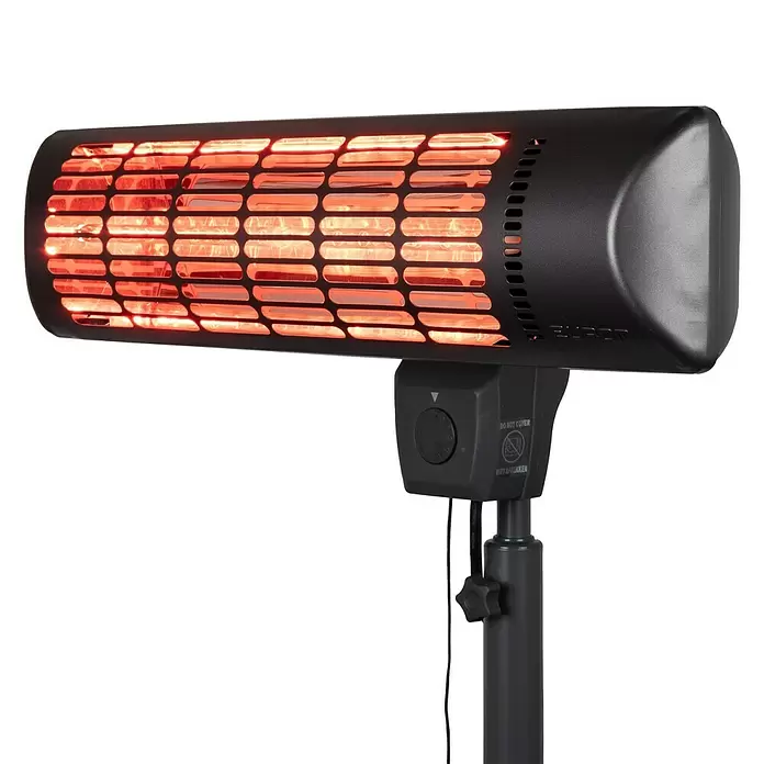 Eurom Terrasverwarming Q-time Golden 1800S - 1.800 W, Zwart - Close-up