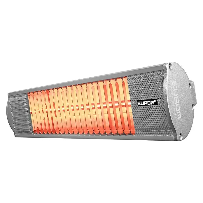 Eurom Terrasverwarming Golden 1300 Comfort - 13,9 x 26,6 x 11,2 cm, 1.300 W, Grijs - Diagonaal zicht