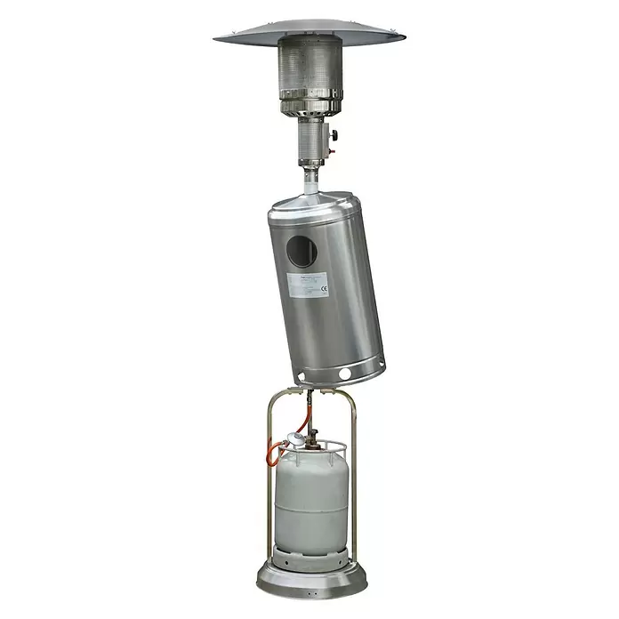 Eurom Staande terrasverwarmer THG 14000 RVS - 14.000 W, Zilver, Hoogte: 220 cm - Vooraanzicht