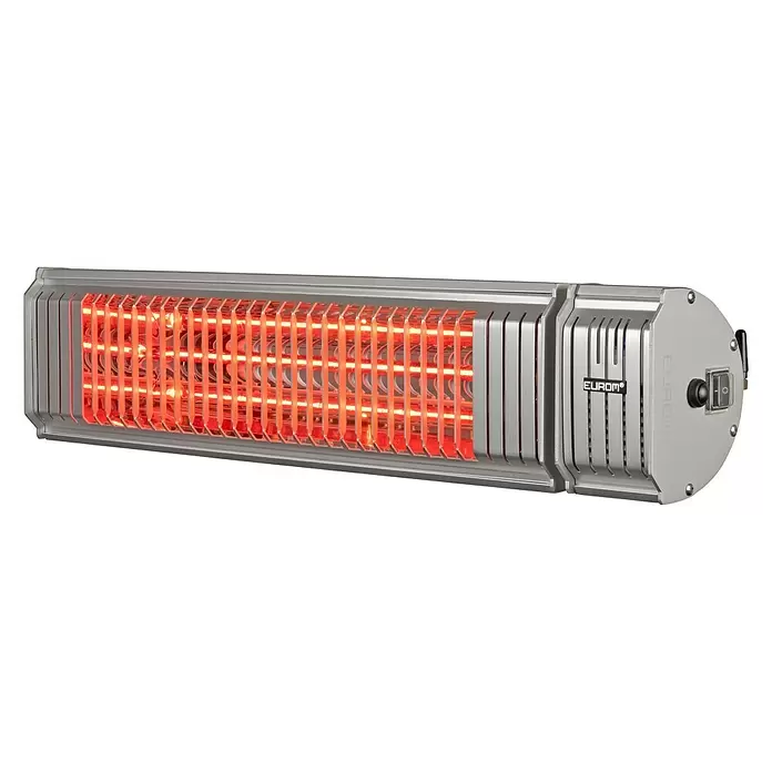 Eurom Terrasverwarming Golden 2000 Amber Smart - 18,3 x 56,5 x 13,5 cm, 2.000 W, Grijs - Diagonaal zicht
