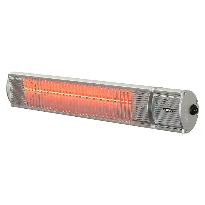Eurom Terrasverwarming Golden 2200 Comfort RCD - 2.200 W, Grijs - Diagonaal zicht