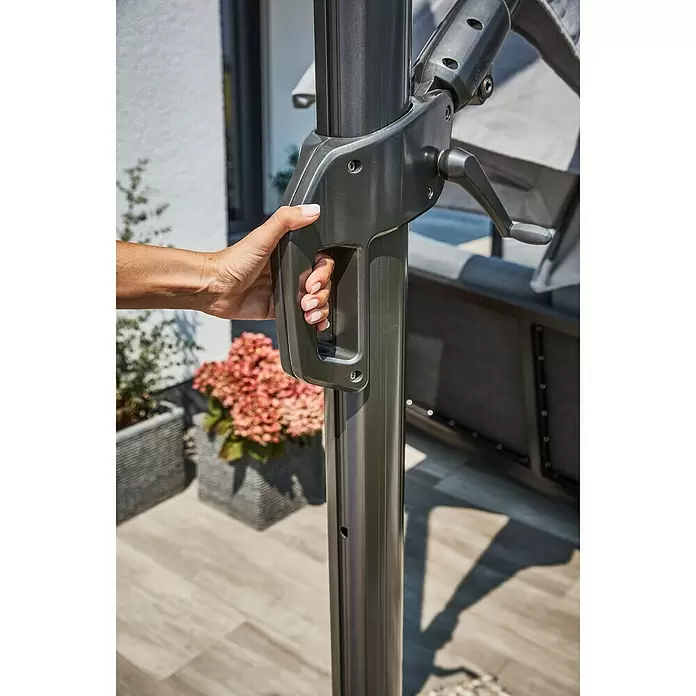 Sunfun Melina Ampelschirmgestell - Durchmesser: 400 cm, Aluminium, Rund - Detailaufnahme