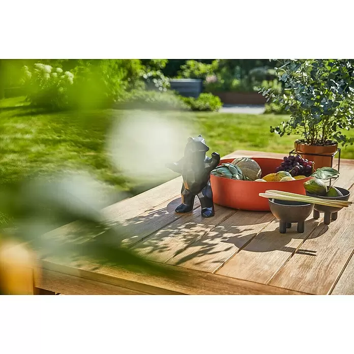 Sunfun Laura Gartentisch - L x B x H: 160 x 90 x 76 cm, Helles Teakholz - Stimmungsaufnahme