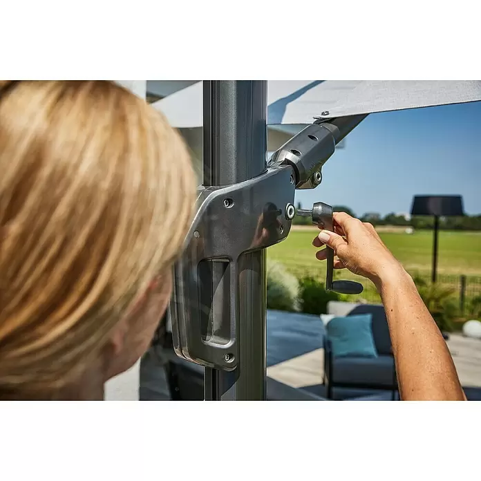 Sunfun Melina Ampelschirmgestell - Durchmesser: 400 cm, Aluminium, Rund - Detailaufnahme