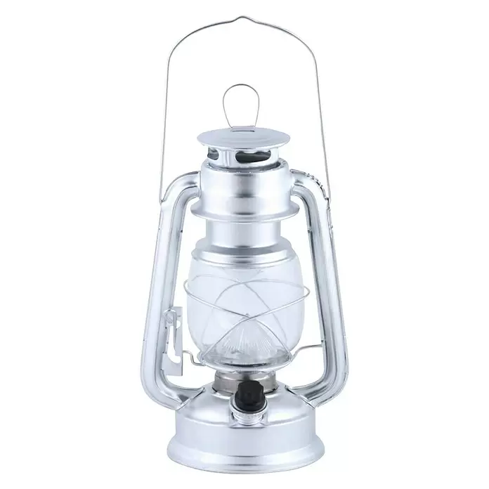 Esschert Design LED lanterna - Srebrne boje, S nosačem, LED - Pogled sprijeda