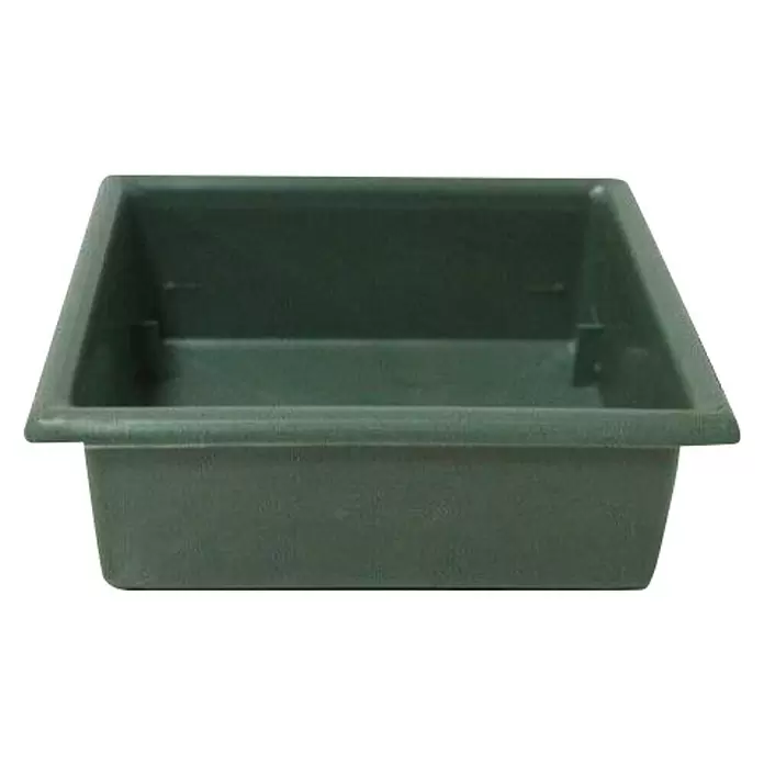 Plastična tegla - D x Š: 13 x 13 cm, Zelene boje - Dijagonalni pogled