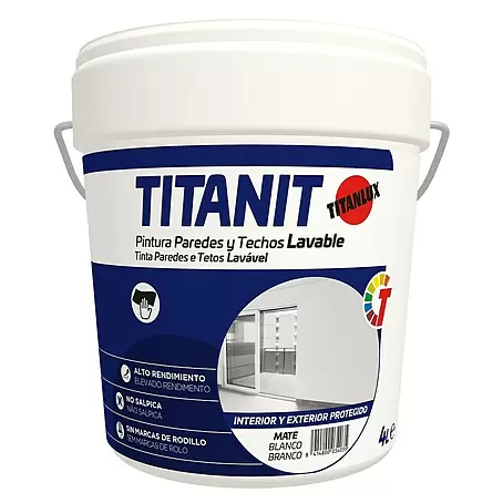 Titan  Pintura para paredes y techos Titanit