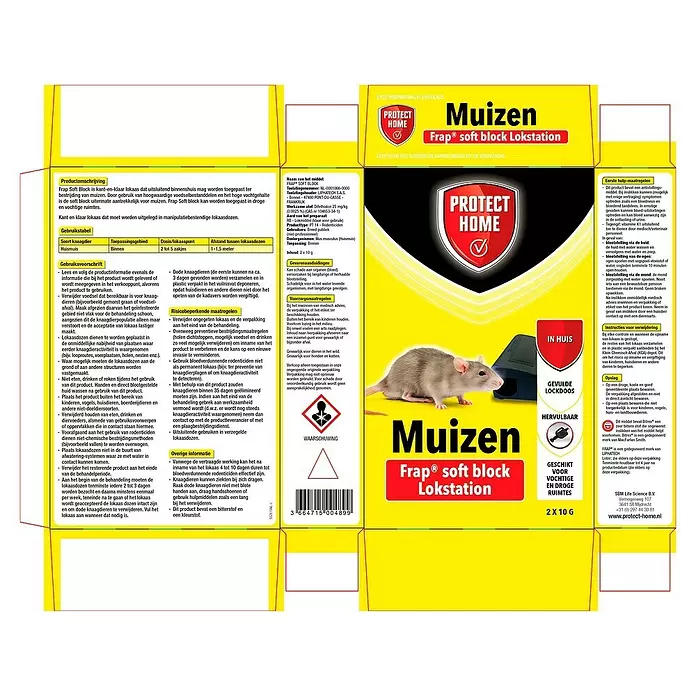 Protect Home Muizenlokdoos Frap soft block lokstation - 1 stk. - Vooraanzicht