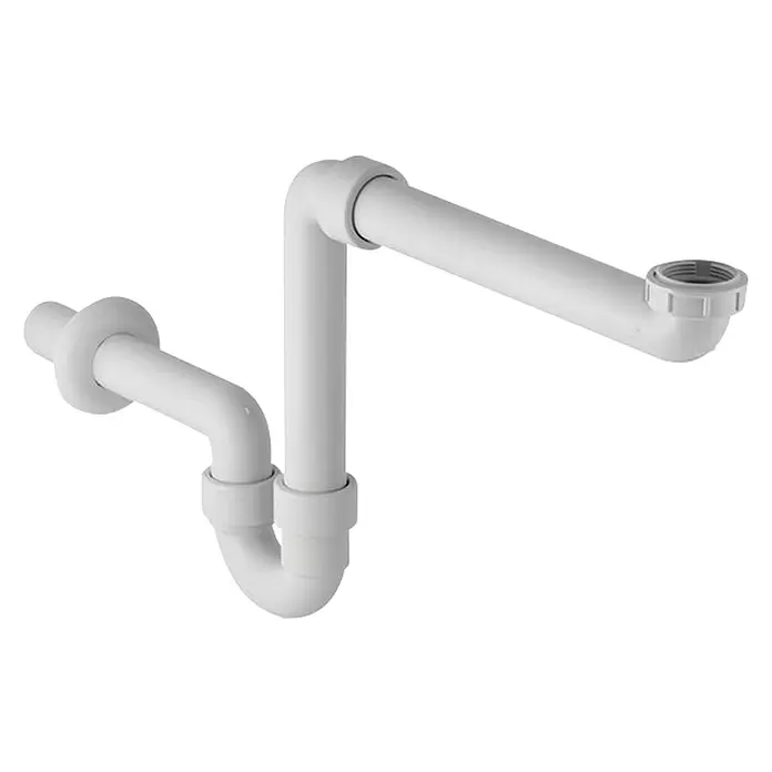 Geberit Waschtisch-Siphon Raumspar - 1¼″, DN 40, Kunststoff - Diagonale Ansicht