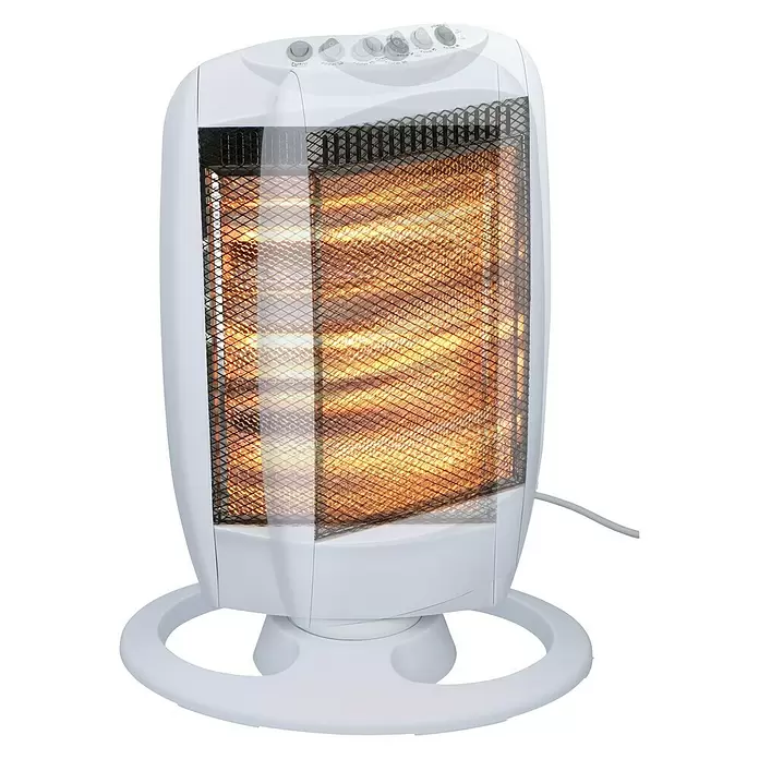 Estufa de cuarzo - 1.200 W, Blanco - Vista frontal