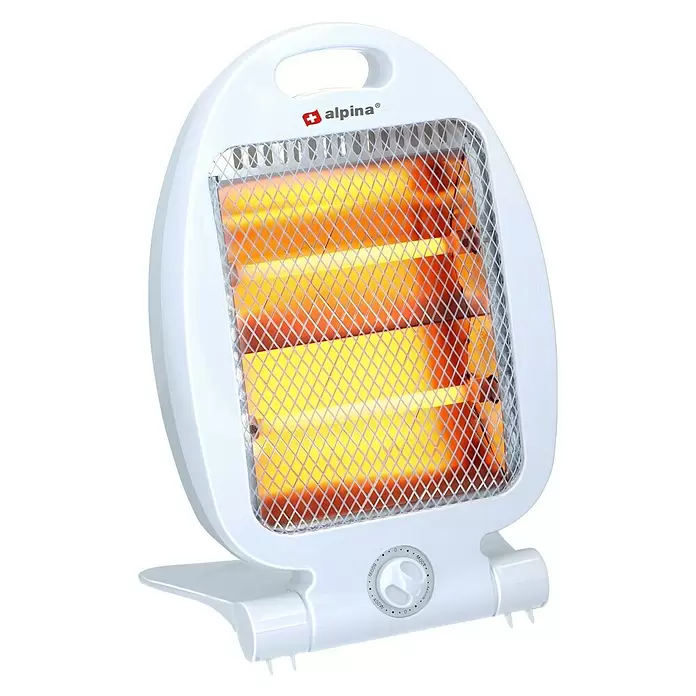 Estufa de cuarzo - 800 W, Blanco - Vista angular