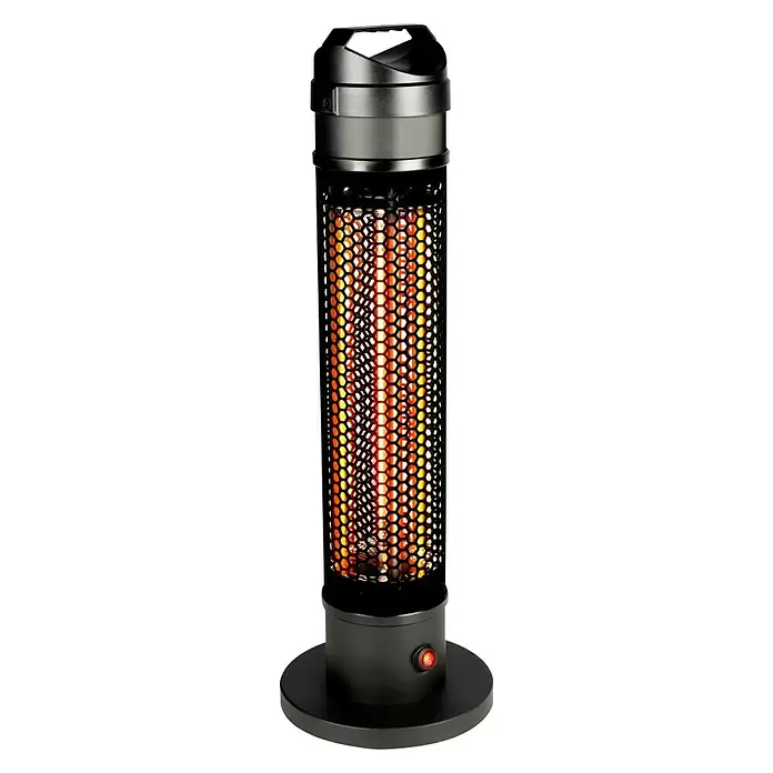 Calefactor de infrarrojos exterior - 800 W, Negro - Vista frontal