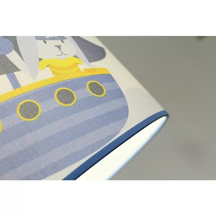Idp Lampshades Lámpara colgante redonda Piratas - 40 W, Ø x Al: 30 x 20 cm, Azul, E27 - Primer plano