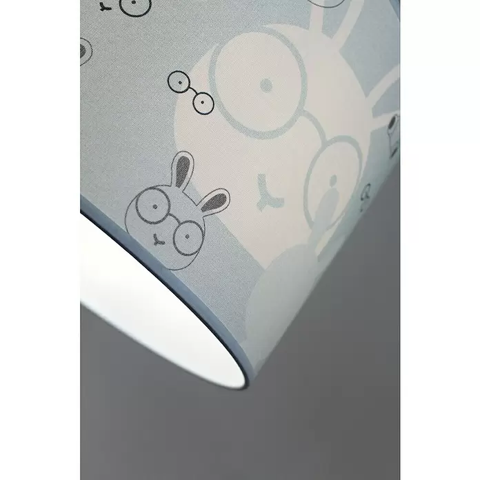 Idp Lampshades Lámpara colgante redonda Bunny - 40 W, Ø x Al: 30 x 20 cm, Azul, E27 - Primer plano