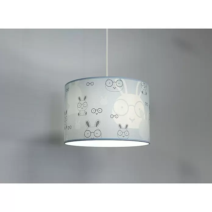 Idp Lampshades Lámpara colgante redonda Bunny - 40 W, Ø x Al: 30 x 20 cm, Azul, E27 - Producto en uso