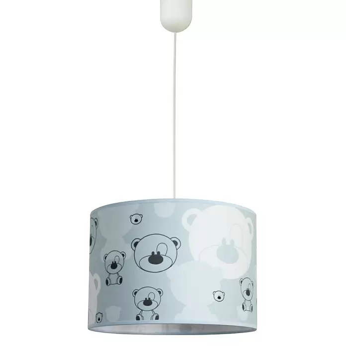 Idp Lampshades Lámpara colgante redonda Nestor - 40 W, Ø x Al: 30 x 20 cm, Azul, E27 - Vista frontal