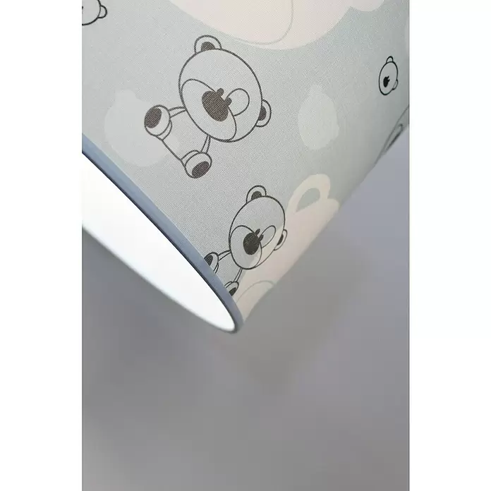Idp Lampshades Lámpara colgante redonda Nestor - 40 W, Ø x Al: 30 x 20 cm, Azul, E27 - Primer plano