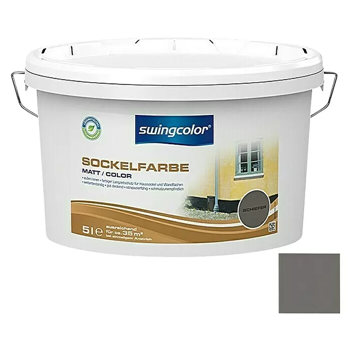 swingcolor Zaštitni premaz za temelje - 5 l, Sive boje - Pogled sprijeda