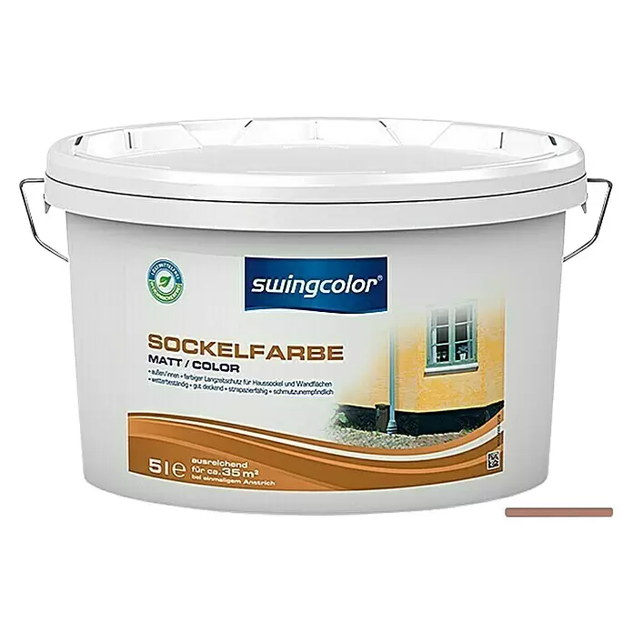swingcolor Zaštitni premaz za temelje - 5 l, Boja crvene cigle - Pogled sprijeda