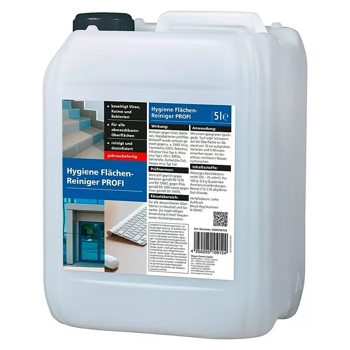 Glutoclean Hygiene-Reiniger - 5 l - Vorderansicht
