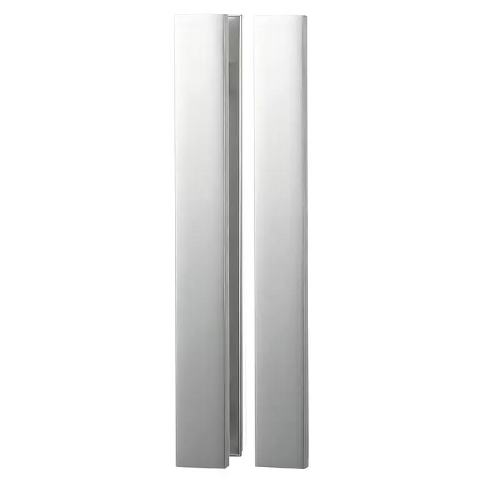 Diamond Doors Griffstange Sensa einseitig - Edelstahloptik, Geeignet für: Ganzglas-Schiebetüren, 35 x 4 cm - Vorderansicht