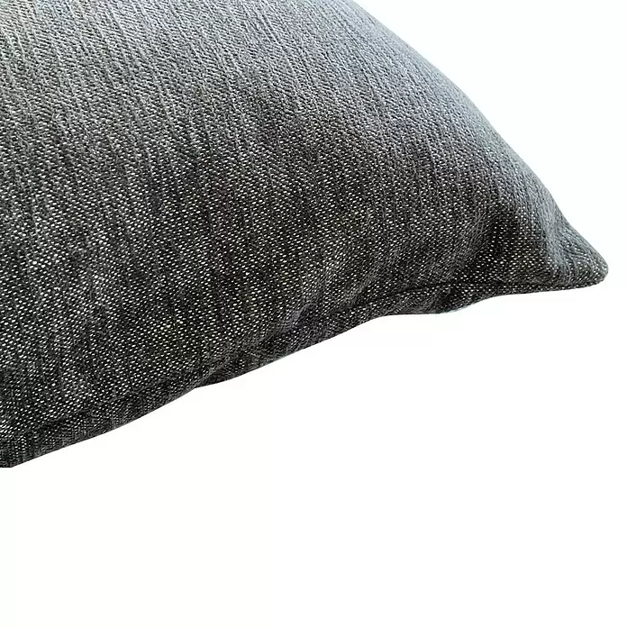 Cojín Chenilla - Antracita, 50 x 30 cm, 96 % poliéster, 4 % lino - Primer plano