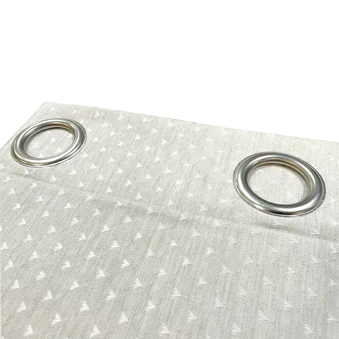Cortina con ollaos Pike - An x Al: 140 x 260 cm, 76% poliéster 24% algodón, Beige - Primer plano