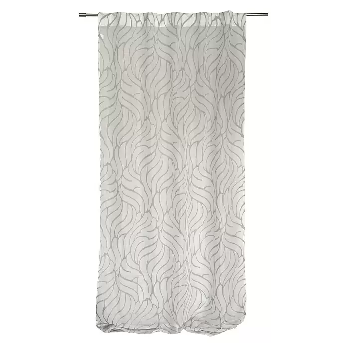 Visillo para ventana Valencia - An x Al: 140 x 270 cm, 100% poliéster, Gris - Vista frontal