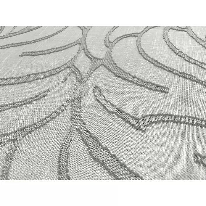 Visillo para ventana Valencia - An x Al: 140 x 270 cm, 100% poliéster, Gris - Primer plano