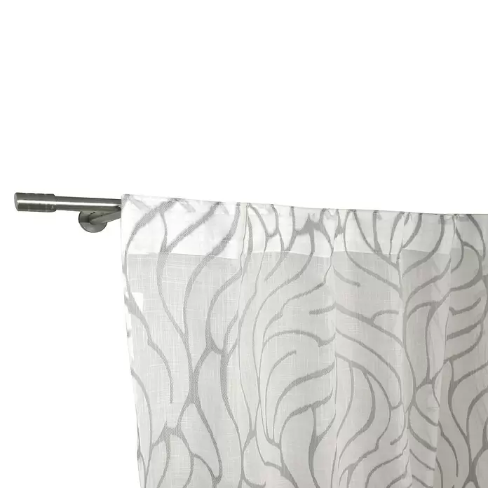 Visillo para ventana Valencia - An x Al: 140 x 270 cm, 100% poliéster, Gris - Primer plano